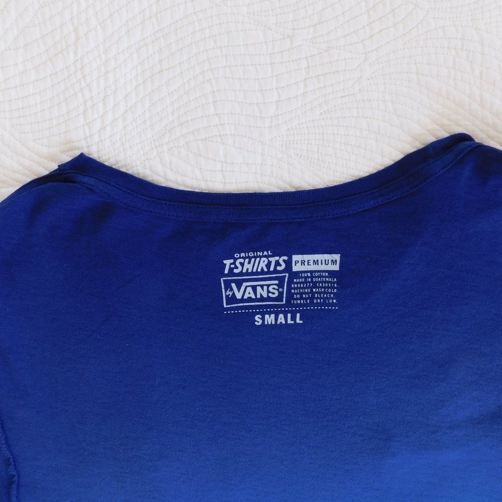 Vans Original gradient dye twilight blue colorwash crewneck cotton jersey Tshirt - Picture 8 of 11